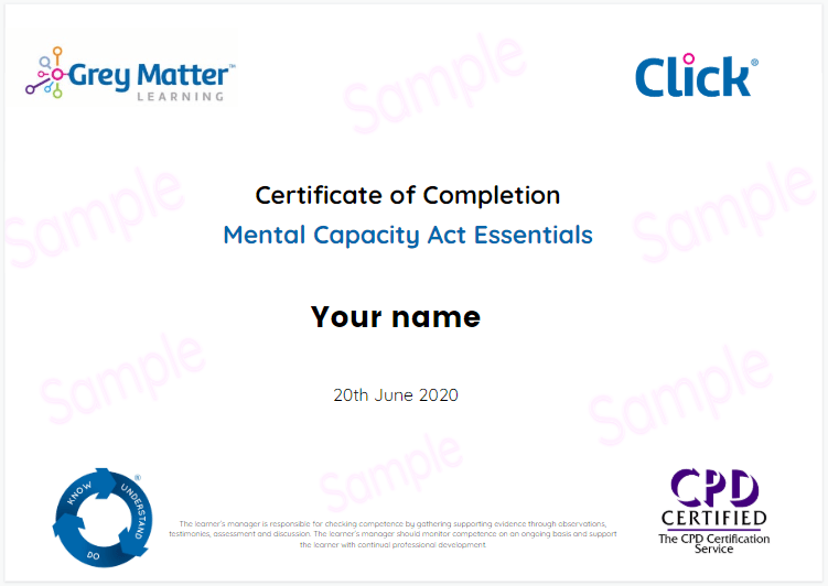 Mental Capacity Act Course Certificate | Social Care Course and Training