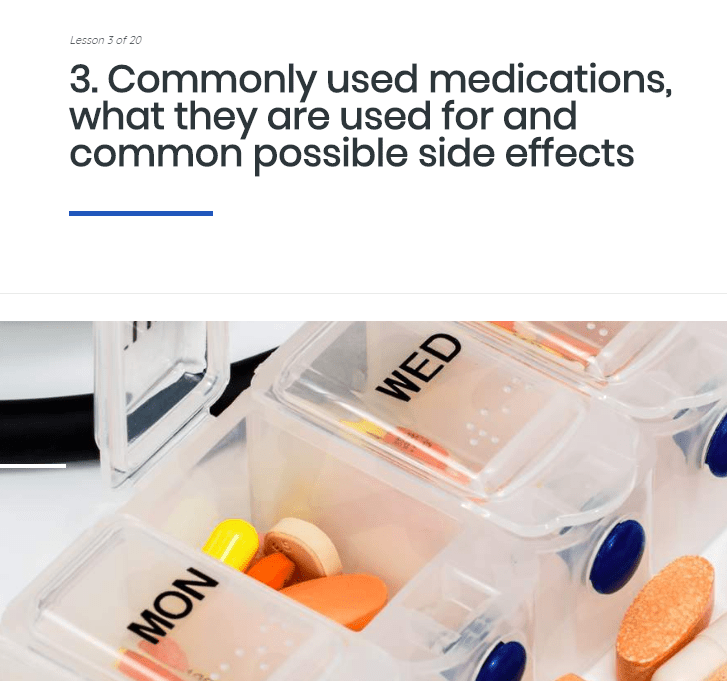 Medication 1 4 Medication - Supporting and Assisting Course | Social Care eLearning Training