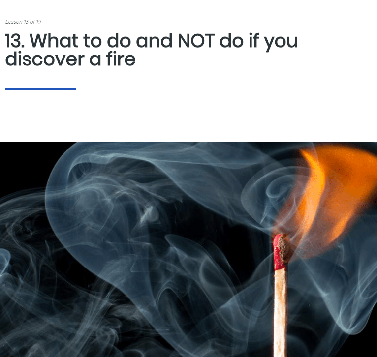 fire safety dos and donts Fire Safety Awareness Training Course | Care Certificate eLearning