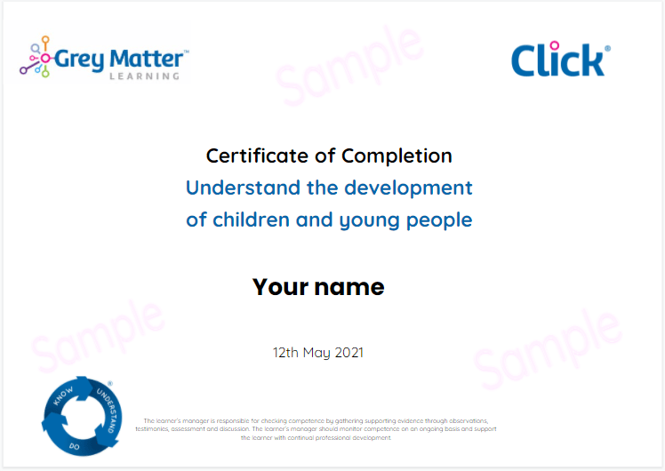 CYP course certificate