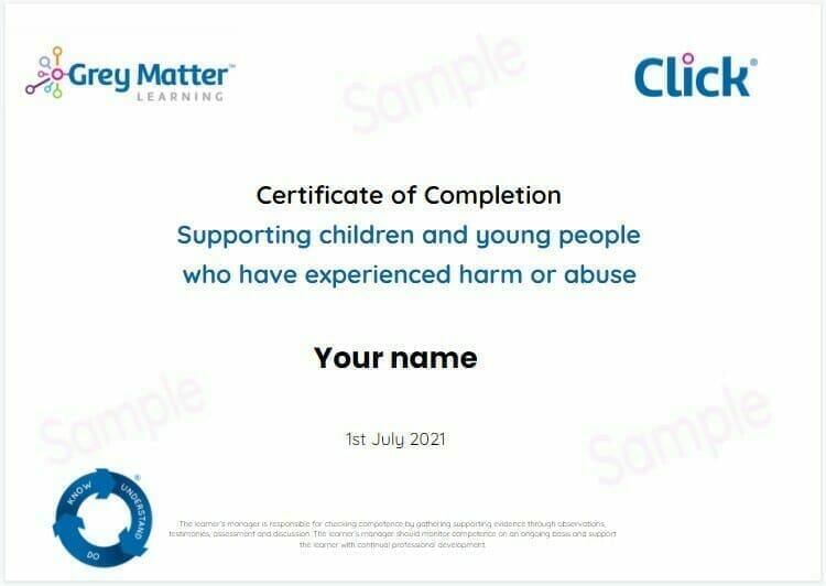 CYP harm abuse certificate