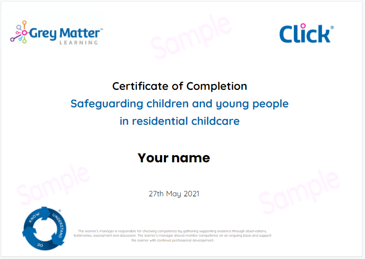 Safeguarding certificate