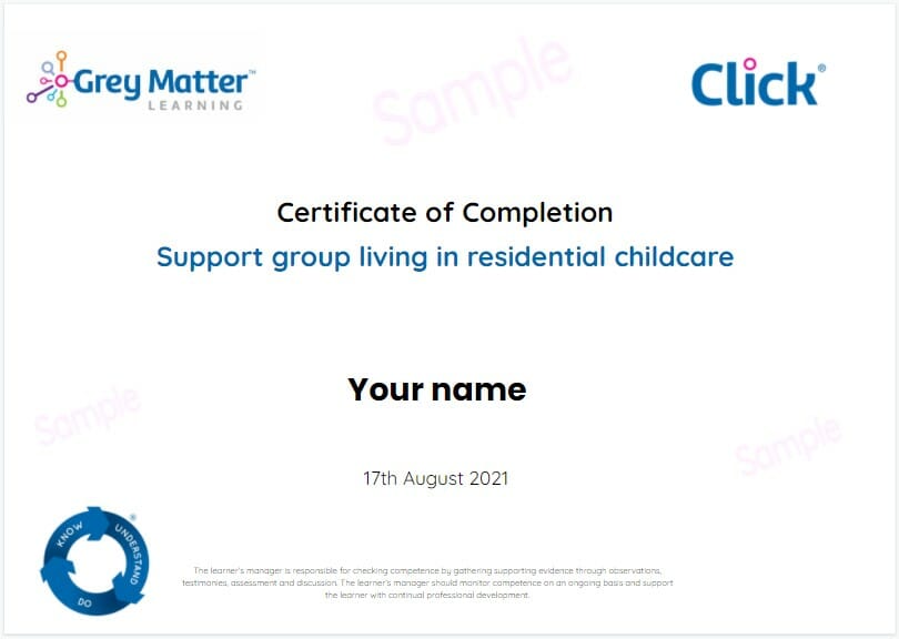 group living certificate
