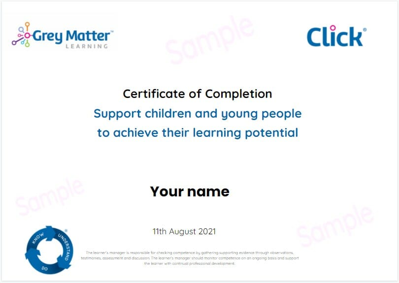 learning potential certificate