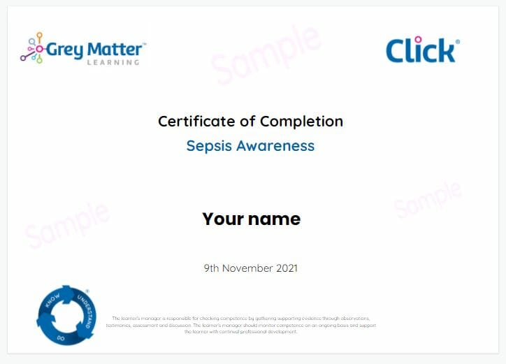 Sepsis Awareness Certificate