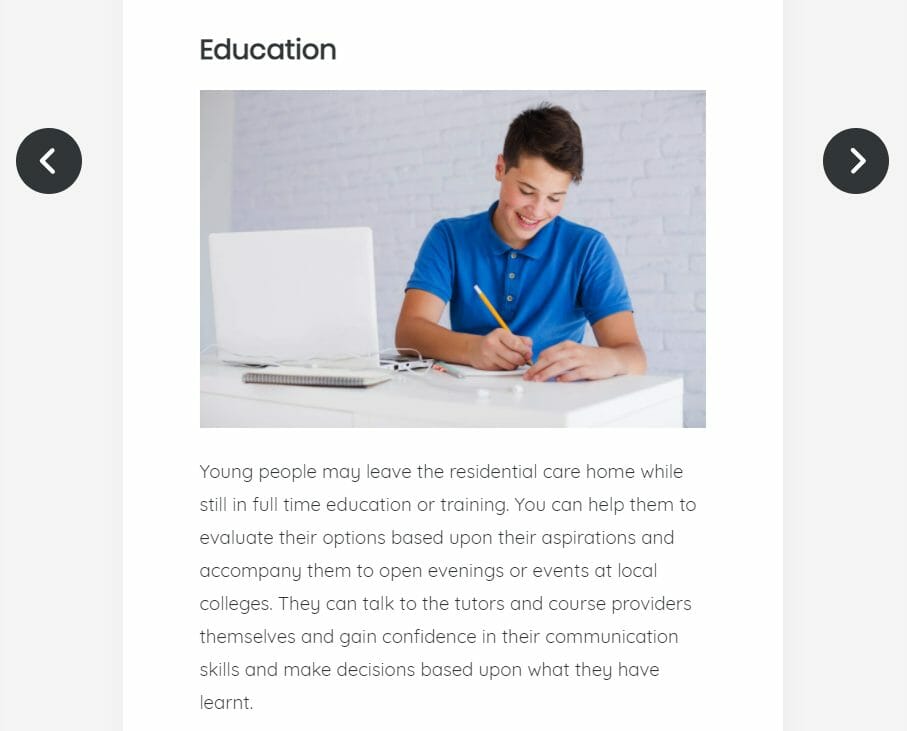 YP leaving care screenshot 2 YP leaving care screenshot 2
