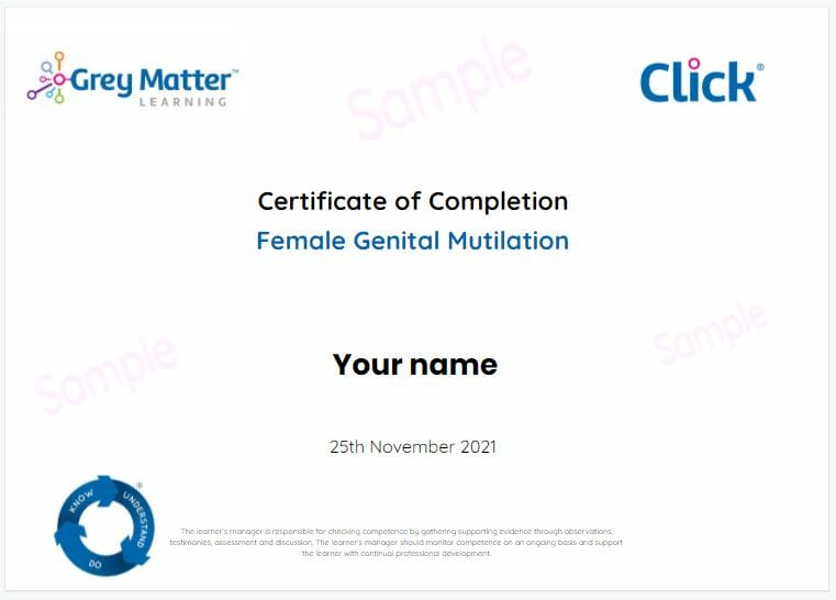 fgm certificate