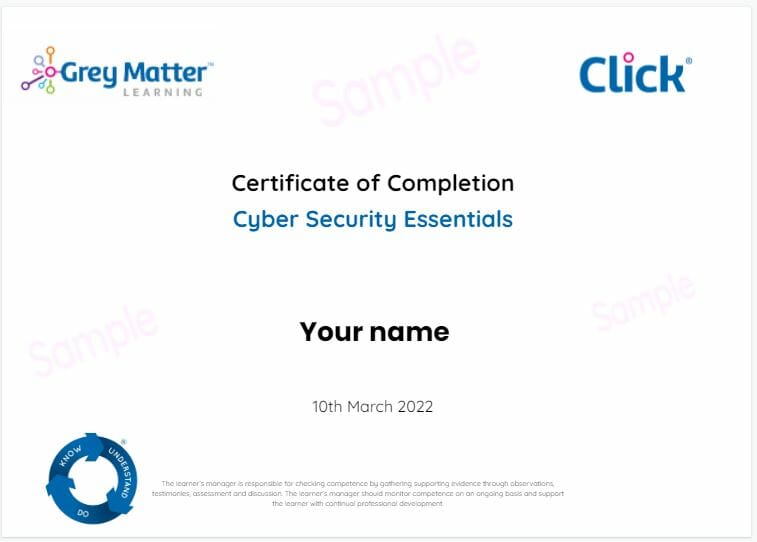 Cyber Security Essentials Certificate