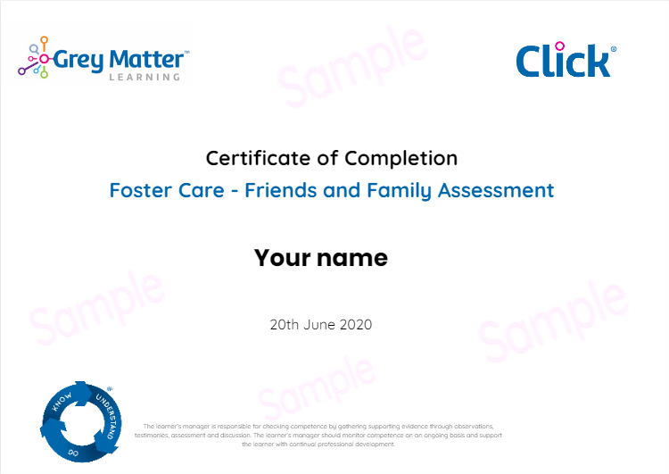 foster care friends and family certification